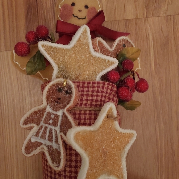 Holiday Gingerbread Man Cookie Stocking Large Ornament - Picture 2 of 7